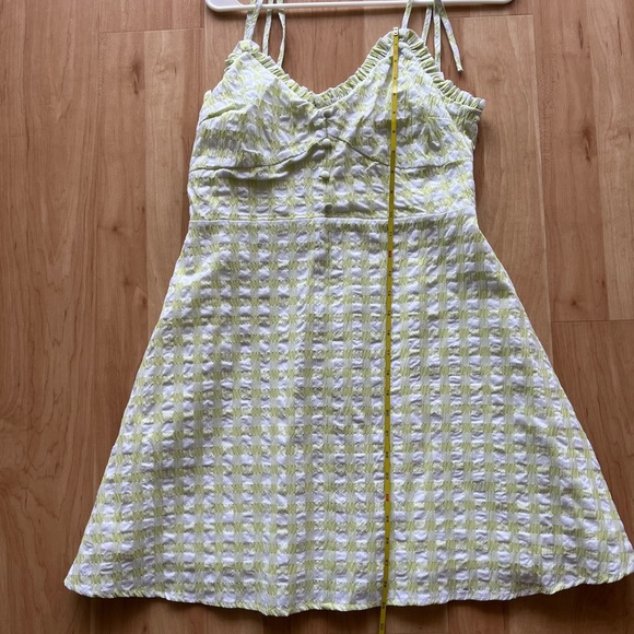NWT GB Gingham Green Apple Sun Summer Dress Size Medium - Picture 2 of 8